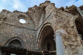 Gaza Omari Mosque and Pasha Palace After Israeli Airstrikes - Gaza