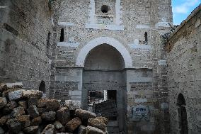 Gaza Omari Mosque and Pasha Palace After Israeli Airstrikes - Gaza