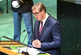 President Aleksandar Vučić of Serbia Addresses the United Nations General Assembly