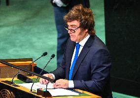 President Javier Gerardo Milei of Argentina Addresses the United Nations General Assembly