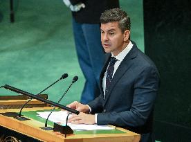 President Santiago Peña Palacios of Kenya Addresses the United Nations General Assembly