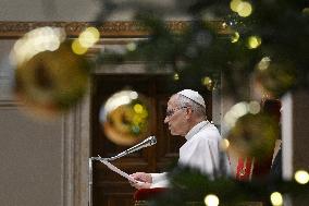 Pope Leo XIV Meets Roman Curia For The Christmas Greetings - Vatican