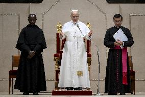 Pope Leo XIV Meets Roman Curia For The Christmas Greetings - Vatican