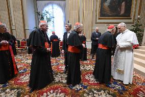 Pope Leo XIV Meets Roman Curia For The Christmas Greetings - Vatican