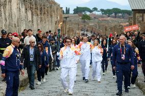 Jackie Chan Holds the Milan Cortina 2026 Olympic Flame - Pompeii