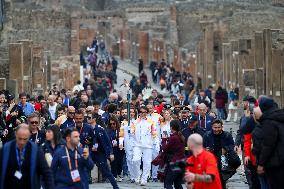 Jackie Chan Holds the Milan Cortina 2026 Olympic Flame - Pompeii