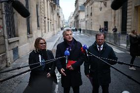 French Communist Party Members Meet With Prime Minister - Paris
