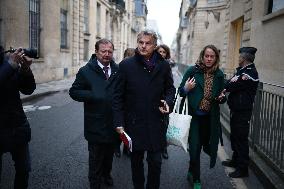 French Communist Party Members Meet With Prime Minister - Paris