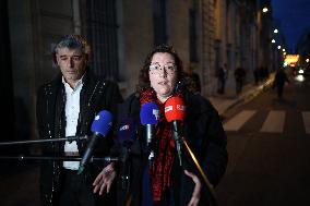 Ecologist and Social Party Members Meet With Prime Minister - Paris