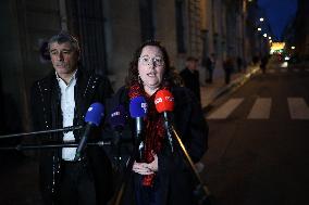 Ecologist and Social Party Members Meet With Prime Minister - Paris