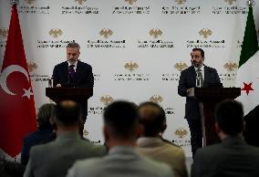 Syrian and Turkish Foreign Ministers' Press Conference - Damascus