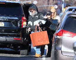 Heidi Klum with her children shopping in New York