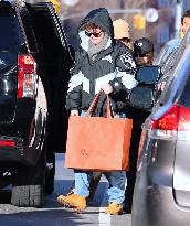 Heidi Klum with her children shopping in New York