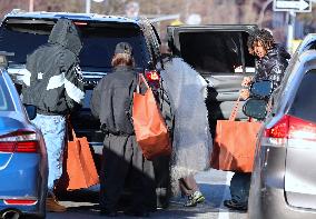 Heidi Klum with her children shopping in New York