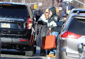 Heidi Klum with her children shopping in New York