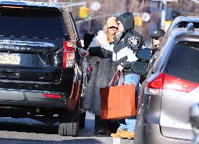 Heidi Klum with her children shopping in New York