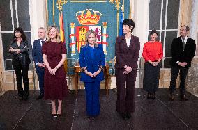 Pilar Alegria Hands Over Portfolio In Madrid - Spain