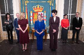 Pilar Alegria Hands Over Portfolio In Madrid - Spain