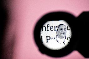 Mexican President Claudia Sheinbaum Holds Briefing Conference - Mexico