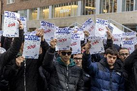 Ultras Groups Protest Travel Bans In Naples - Italy