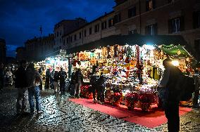 Christmas Markets Open At Piazza Navona - Rome