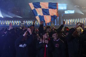 Naples Fans Celebrate Their Victory in The Italian Super Cup - Naples