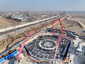 Construction Site of The Shijiazhuang-Xiong'an Intercity Railway - China
