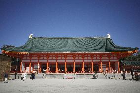 Repainted Heian Jingu outer hall