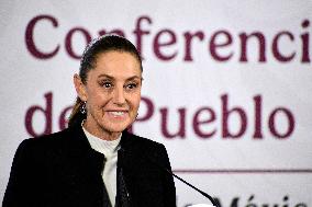 Mexican President Claudia Sheinbaum Holds Briefing Conference - Mexico