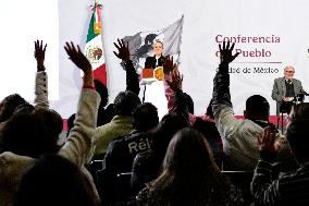 Mexican President Claudia Sheinbaum Holds Briefing Conference - Mexico
