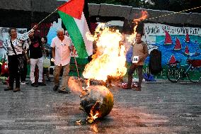 Activists Hold A Protest In Support Palestine - Mexico City