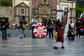 Activists Hold A Protest In Support Palestine - Mexico City