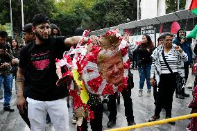 Activists Hold A Protest In Support Palestine - Mexico City