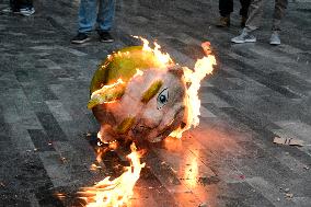 Activists Hold A Protest In Support Palestine - Mexico City