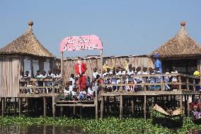 Santa Claus Meets Children in Villages - Benin
