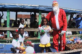 Santa Claus Meets Children in Villages - Benin