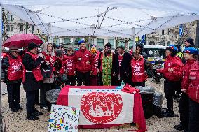 Interfaith Prayer With Food Distribution In Milano - Italy