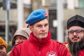 Interfaith Prayer With Food Distribution In Milano - Italy
