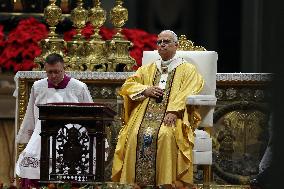 Pope Leo XIV presides over the Christmas Eve Mass