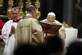 Pope Leo XIV presides over Christmas Mass - Vatica
