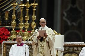 Pope Leo XIV presides over Christmas Mass - Vatica