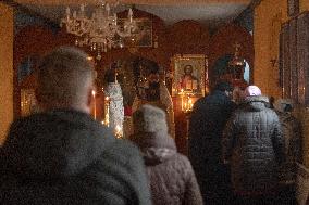 Military Chaplain Holds Christmas Service near the Frontline in Kharkiv Region - Ukraine