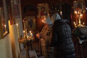 Military Chaplain Holds Christmas Service near the Frontline in Kharkiv Region - Ukraine