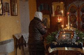 Military Chaplain Holds Christmas Service near the Frontline in Kharkiv Region - Ukraine