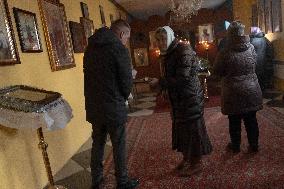 Military Chaplain Holds Christmas Service near the Frontline in Kharkiv Region - Ukraine