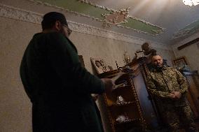 Military Chaplain Holds Christmas Service near the Frontline in Kharkiv Region - Ukraine
