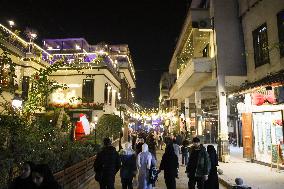 Festive Atmosphere on Christmas Eve in Syria - Damascus