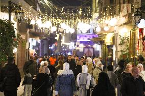 Festive Atmosphere on Christmas Eve in Syria - Damascus