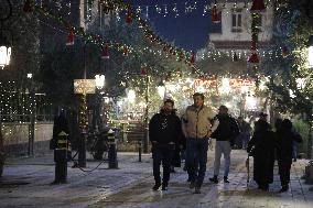 Festive Atmosphere on Christmas Eve in Syria - Damascus
