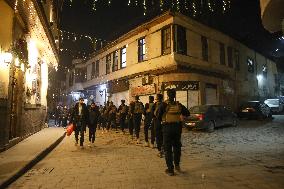 Festive Atmosphere on Christmas Eve in Syria - Damascus